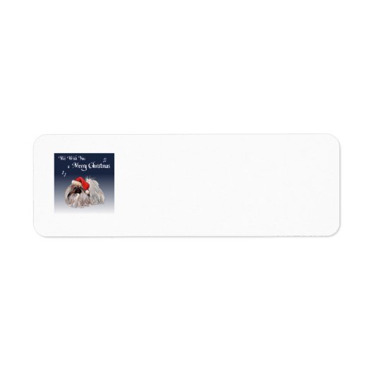 Pekingese Kerst Retouradreslabels Etiket (Voorkant)