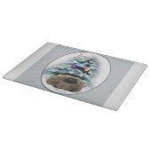 Pekingese kerst snijplank (Hoek)