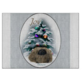 Pekingese kerst snijplank (Voorkant)