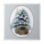 Pekingese kerst tegeltje (Voorkant)