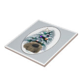 Pekingese kerst tegeltje (Zijkant)