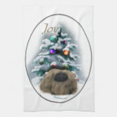 Pekingese kerst theedoek (Verticaal)