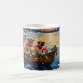 Pekingese Kerstboot Vakantie Koffiemok (Center)