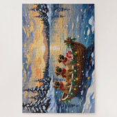 Pekingese Kerstboot Vakantie Legpuzzel (Verticaal)