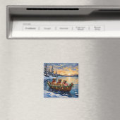Pekingese Kerstboot Vakantie Magneet (Insitu (Vaatwasser))