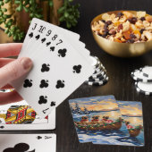 Pekingese Kerstboot Vakantie Pokerkaarten (Insitu)