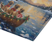 Pekingese Kerstboot Vakantie Snijplank (Hoek)