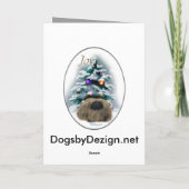 Pekingese kerstcadeaus feestdagen kaart (Achterkant)