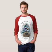 Pekingese kerstcadeaus t-shirt (Voorkant volledig)