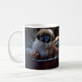 Pekingese Kerstfeest Seizoen Koffiemok (Links)