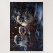 Pekingese Kerstfeest Seizoen Legpuzzel (Verticaal)