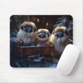 Pekingese Kerstfeest Seizoen Muismat (Met muis)