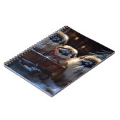 Pekingese Kerstfeest Seizoen Notitieboek (Linkerzijde)