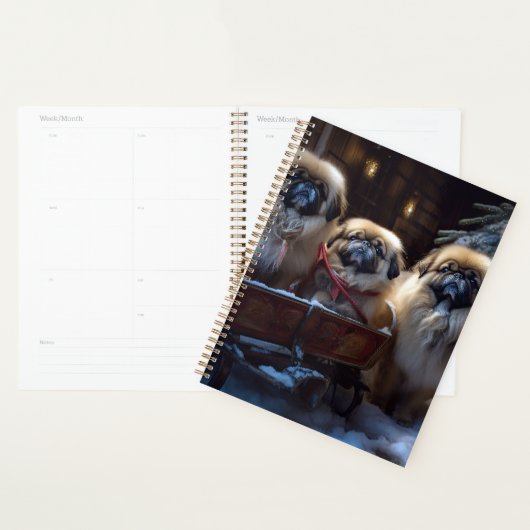 Pekingese Kerstfeest Seizoen Planner (Display)