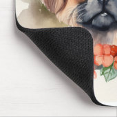 Pekingese kerstkrans feestelijke pup muismat (Hoek)