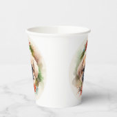 Pekingese kerstkrans feestelijke pup papieren bekers (Links)