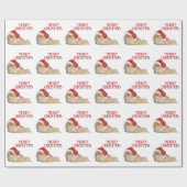 Pekingese Kerstman Cadeaupapier (Vlak)