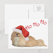 Pekingese Kerstman Feestdagenkaart (Voorkant / Achterkant)