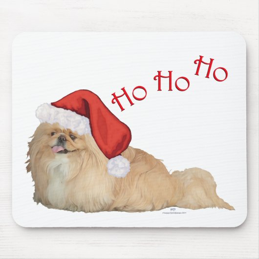 Pekingese Kerstman Muismat (Voorkant)