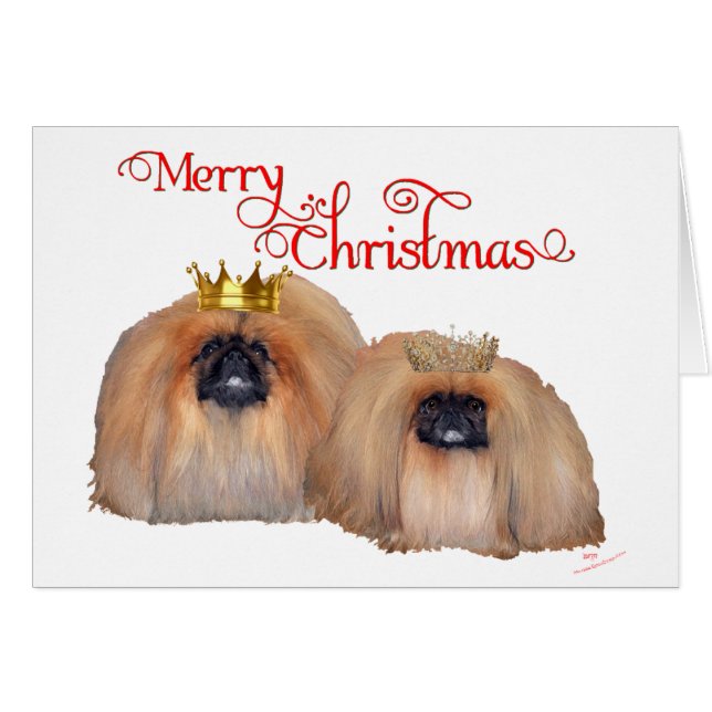 Pekingese Kerstmis (Voorkant Horizontaal)