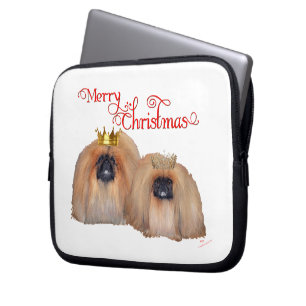 Pekingese Kerstmis Laptop Sleeve