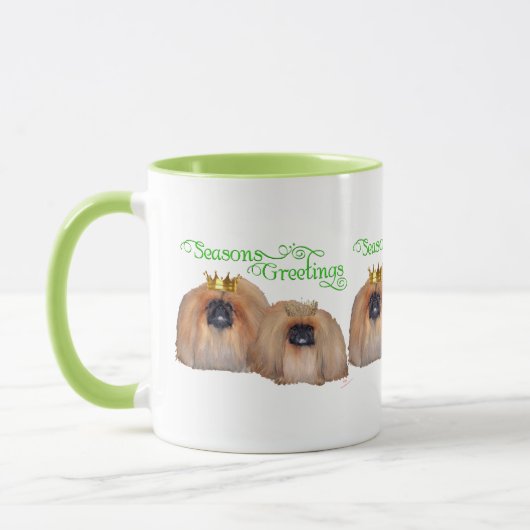Pekingese Kerstmis Mok (Links)