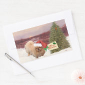 Pekingese Kerstmis Rechthoekige Sticker (Envelop)