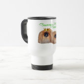 Pekingese Kerstmis Reisbeker (Voorkant links)