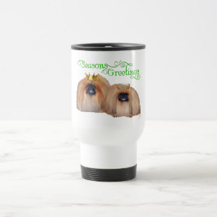 Pekingese Kerstmis Reisbeker