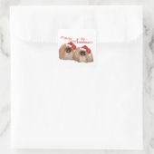 Pekingese Kerstmis Vierkante Sticker (Tas)