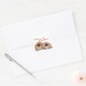 Pekingese Kerstmis Vierkante Sticker (Envelop)