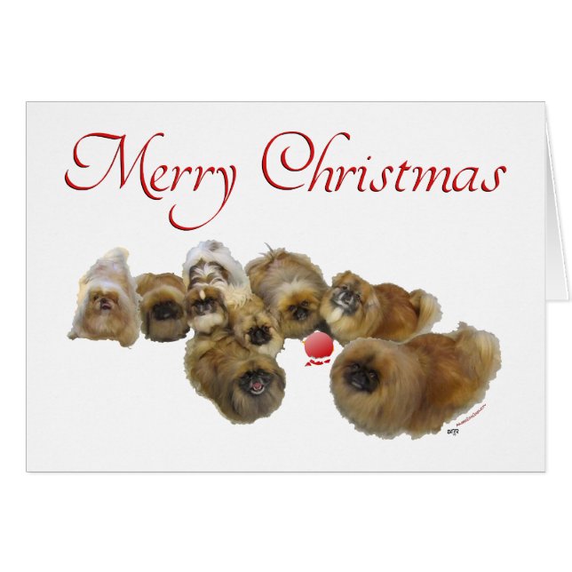 Pekingese kerstversiering (Voorkant Horizontaal)