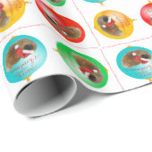 Pekingese kerstversiering cadeaupapier (Rol Hoek)