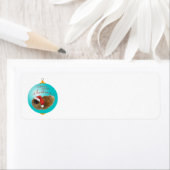 Pekingese kerstversiering etiket (Insitu)