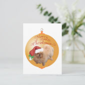Pekingese kerstversiering feestdagenkaart (Staand voorkant)