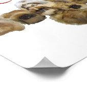 Pekingese kerstversiering poster (Hoek)