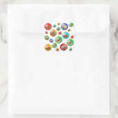 Pekingese Kerstversiering Vierkante Sticker (Tas)