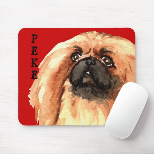 Pekingese kleurenblok muismat (Met muis)