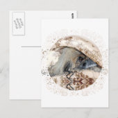 Pekingese komt tevoorschijn briefkaart (Voorkant / Achterkant)