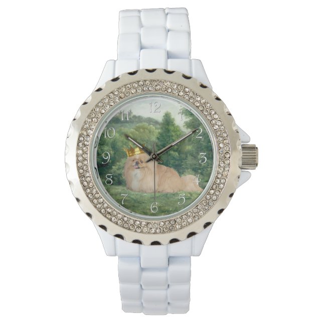 Pekingese Koning Horloge (Voorkant)