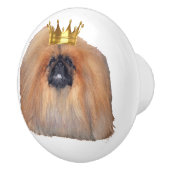 Pekingese Koning Keramische Knop (Rechts)