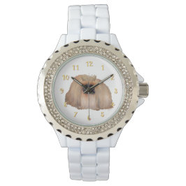 Pekingese Koningin Horloge
