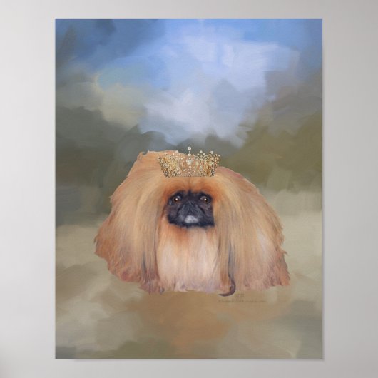 Pekingese Koninklijk Poster (Voorkant)