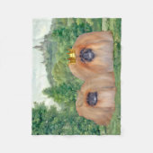 Pekingese Koninklijkheid Fleece Deken (Voorkant)