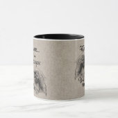 Pekingese kunst wanneer alles mislukt, quote mok (Midden)