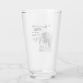 Pekingese kwaadstaarten glas (Achterkant)