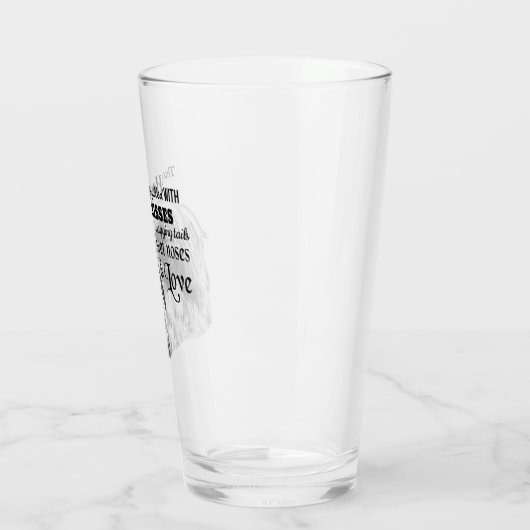 Pekingese kwaadstaarten glas (Links)