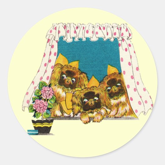 Pekingese Liefde Stickers (Voorkant)