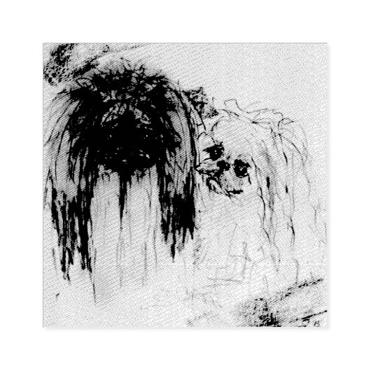 Pekingese liefhebbers rubberstempel (Afrduk)