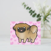 Pekingese Love (puppy cut) Briefkaart (Staand voorkant)